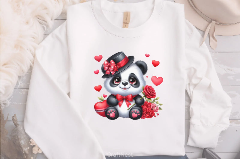 Valentine Panda Clipart Bundle - CraftNest - Digital Crafting and Art