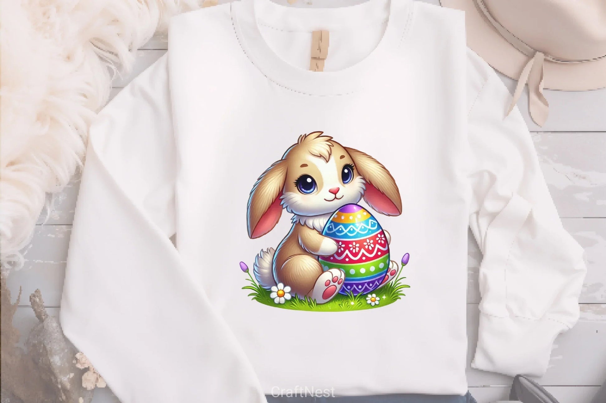 Easter Bunny & Eggs Clipart Bundle 2 - CraftNest - Digital Crafting and Art
