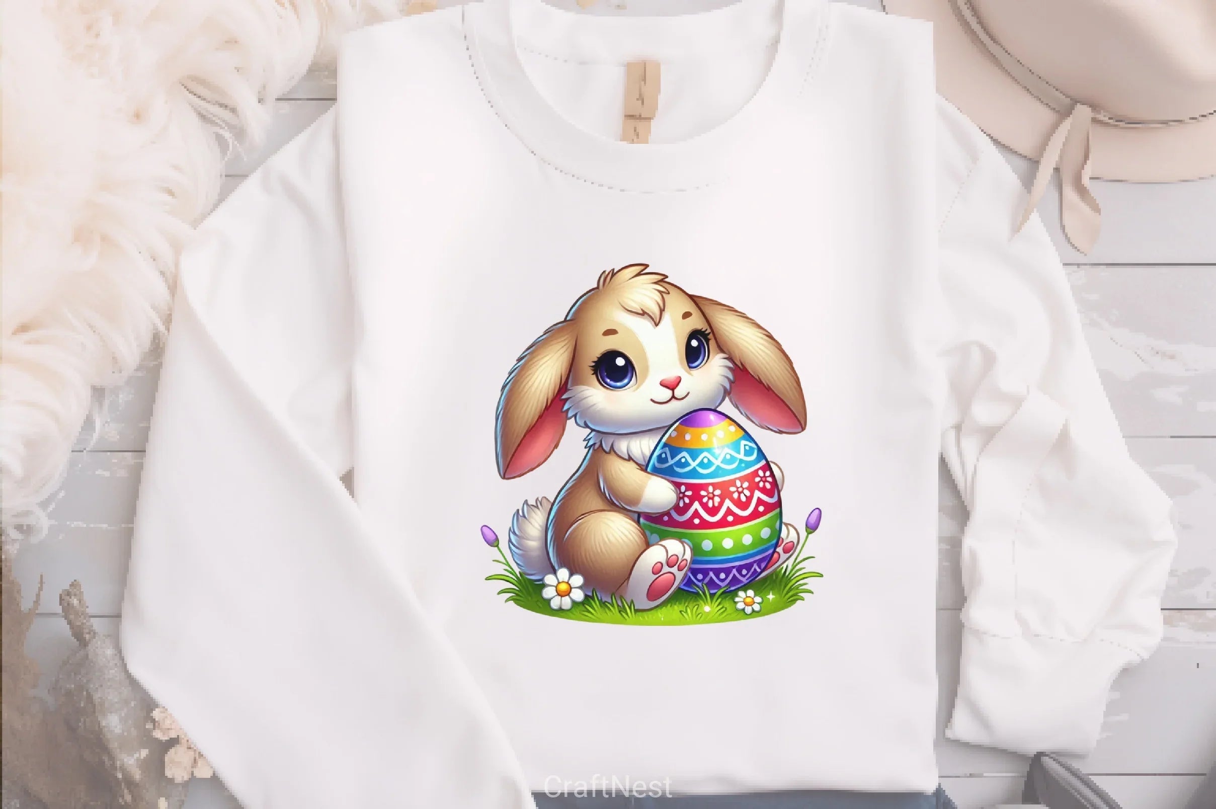 Easter Bunny & Eggs Clipart Bundle 2 - CraftNest - Digital Crafting and Art