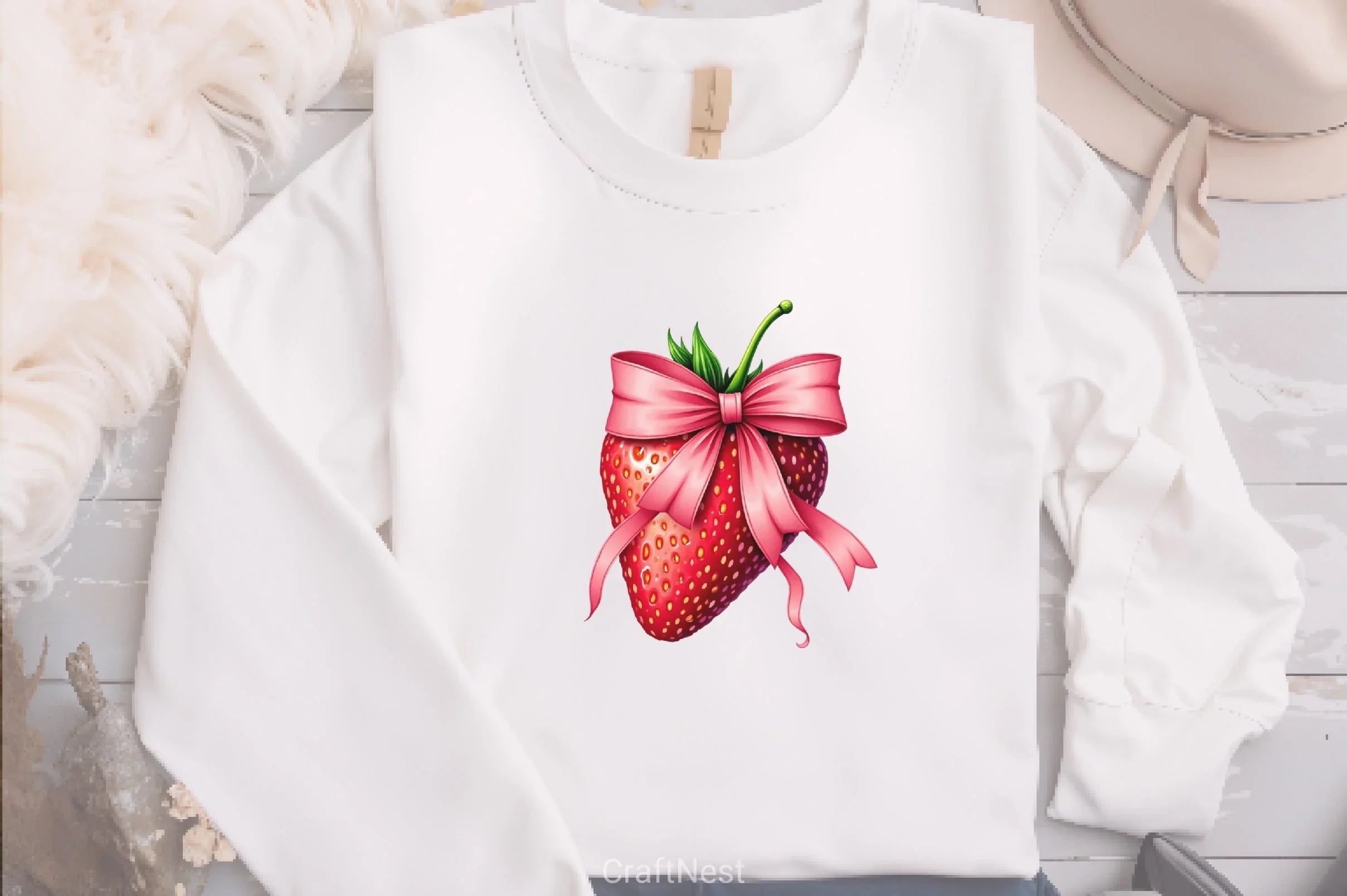 Valentine Strawberry Clipart Bundle - CraftNest - Digital Crafting and Art