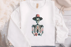 4th of July Skeleton Floral Clipart Bundle - CraftNest - Digital Crafting and Art