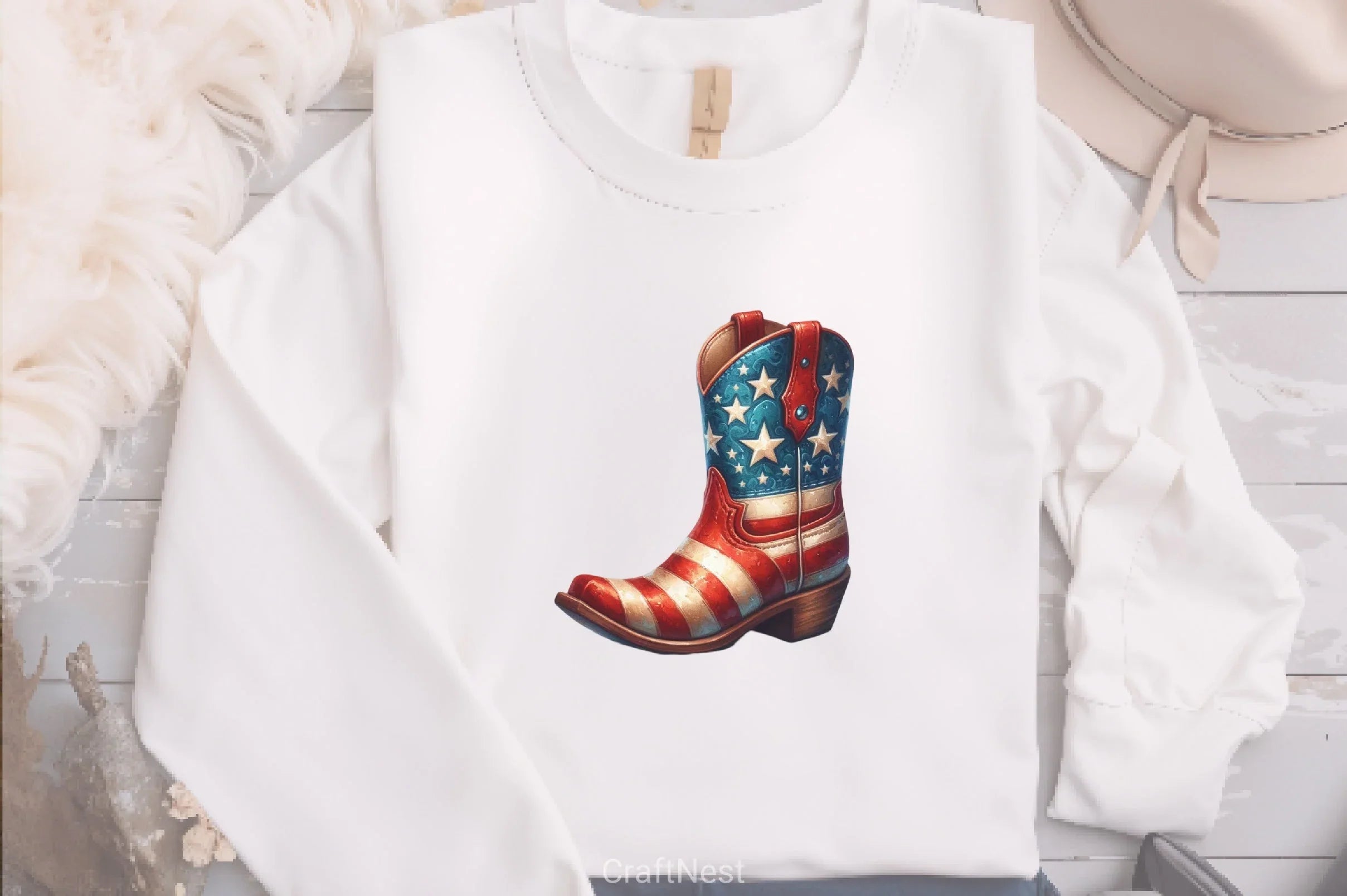 4th of July Cowboy Boot Clipart Bundle - CraftNest - Digital Crafting and Art