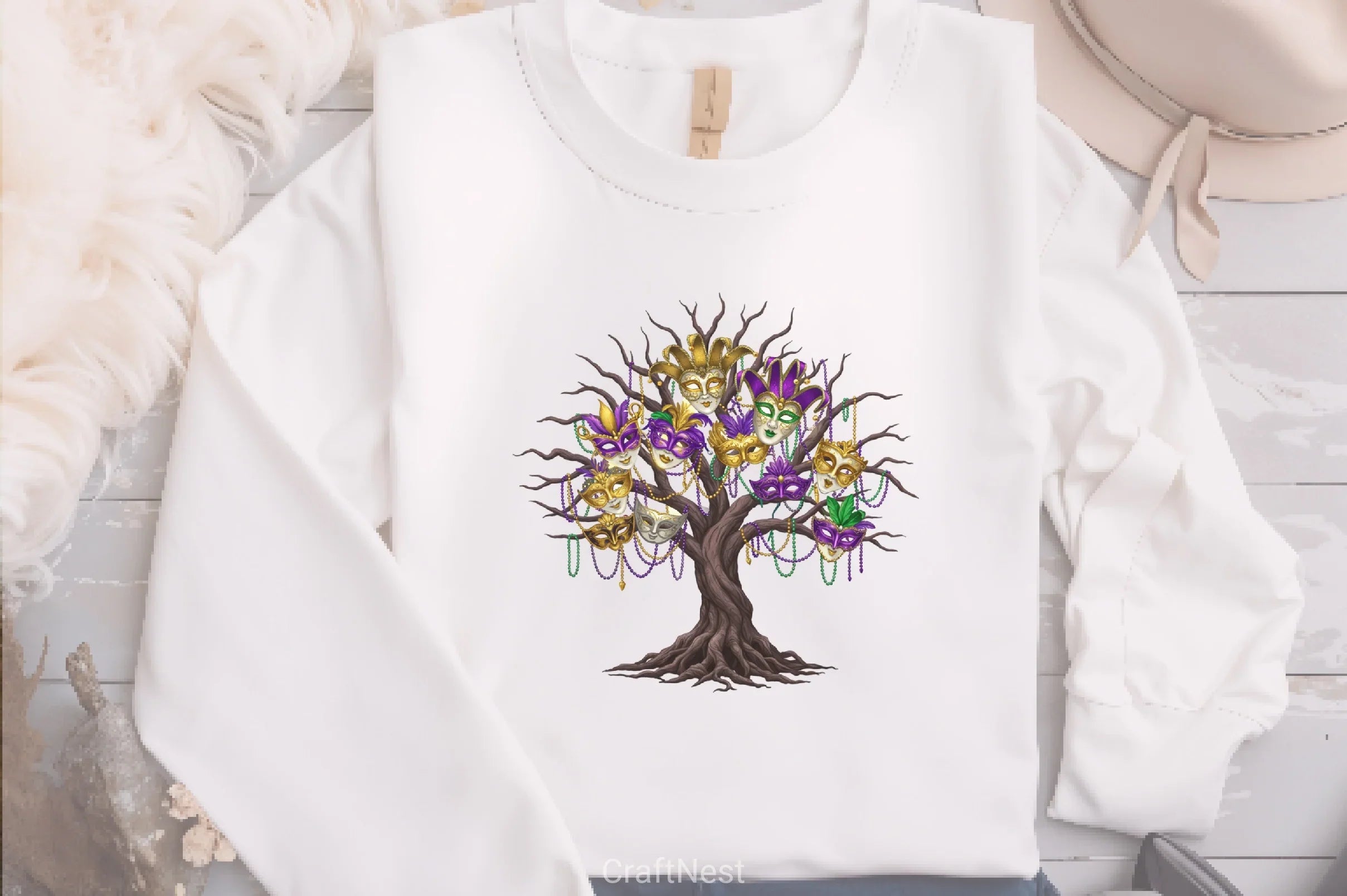 Mardi Gras Tree Clipart Bundle - CraftNest - Digital Crafting and Art