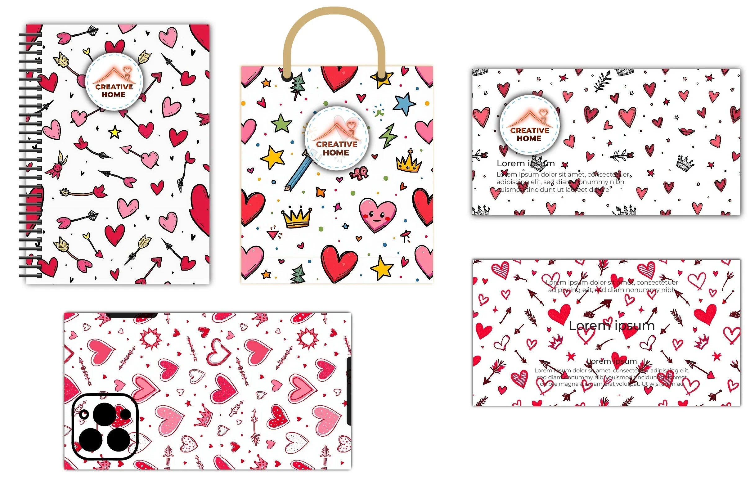 Hearts, Arrows, Stars & Crowns Clipart Bundle - CraftNest - Digital Crafting and Art