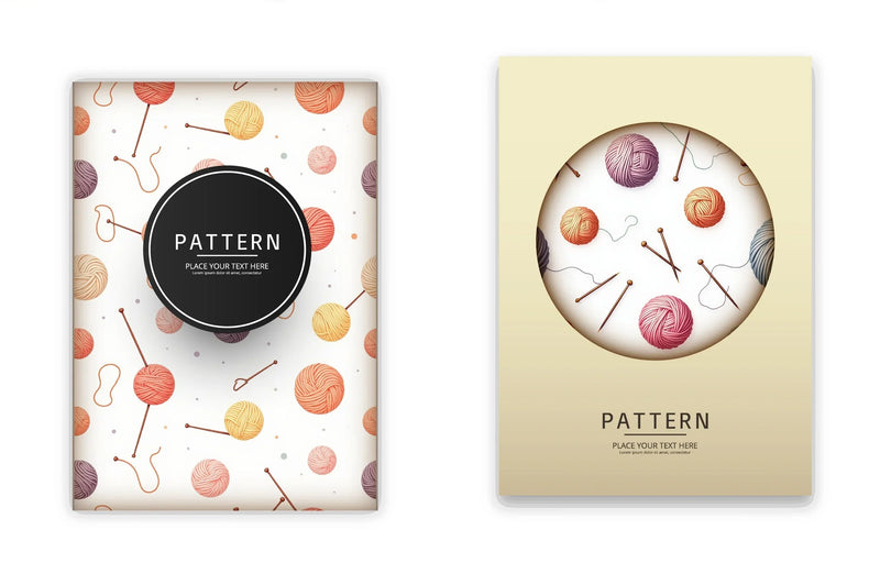 Cozy Yarn & Needle Pattern Clipart Bundle - CraftNest - Digital Crafting and Art