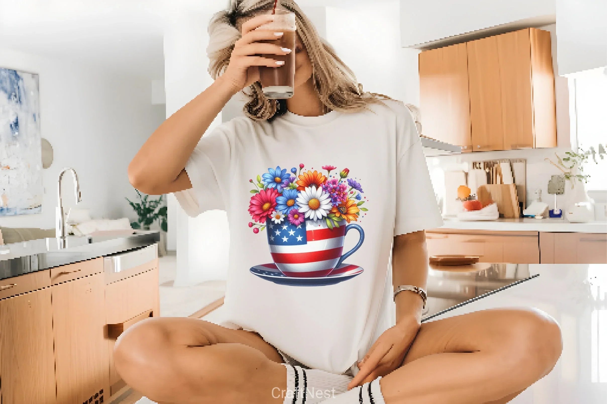 American Tea Cup Flowers Clipart Bundle - CraftNest - Digital Crafting and Art