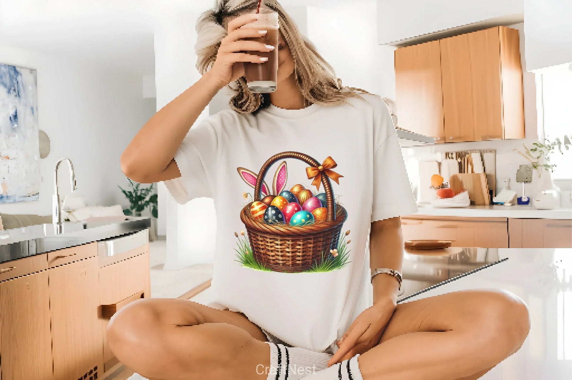 Easter Basket Bunny Ears Clipart Bundle - CraftNest - Digital Crafting and Art