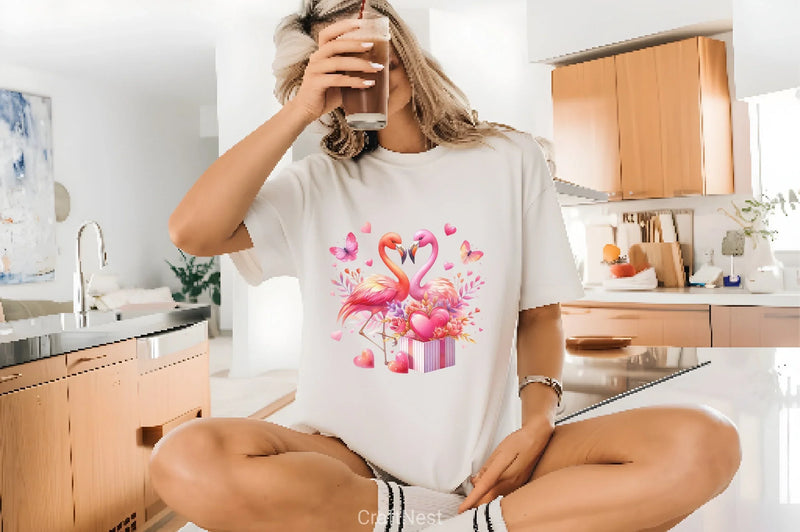 Valentine Flamingo Clipart Bundle - CraftNest - Digital Crafting and Art