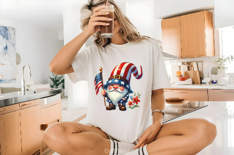 4th of July Gnome Clipart Bundle - CraftNest - Digital Crafting and Art