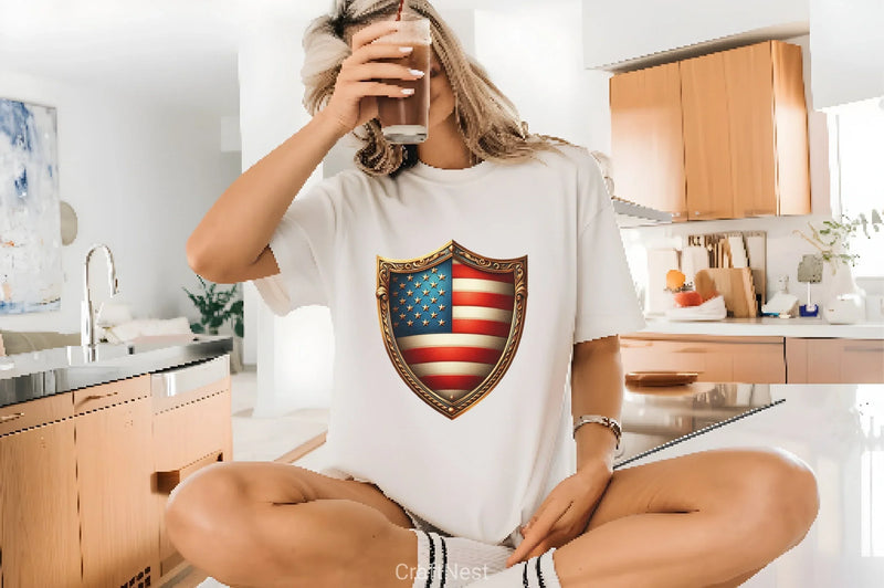 American Flag Shield Clipart Bundle - CraftNest - Digital Crafting and Art