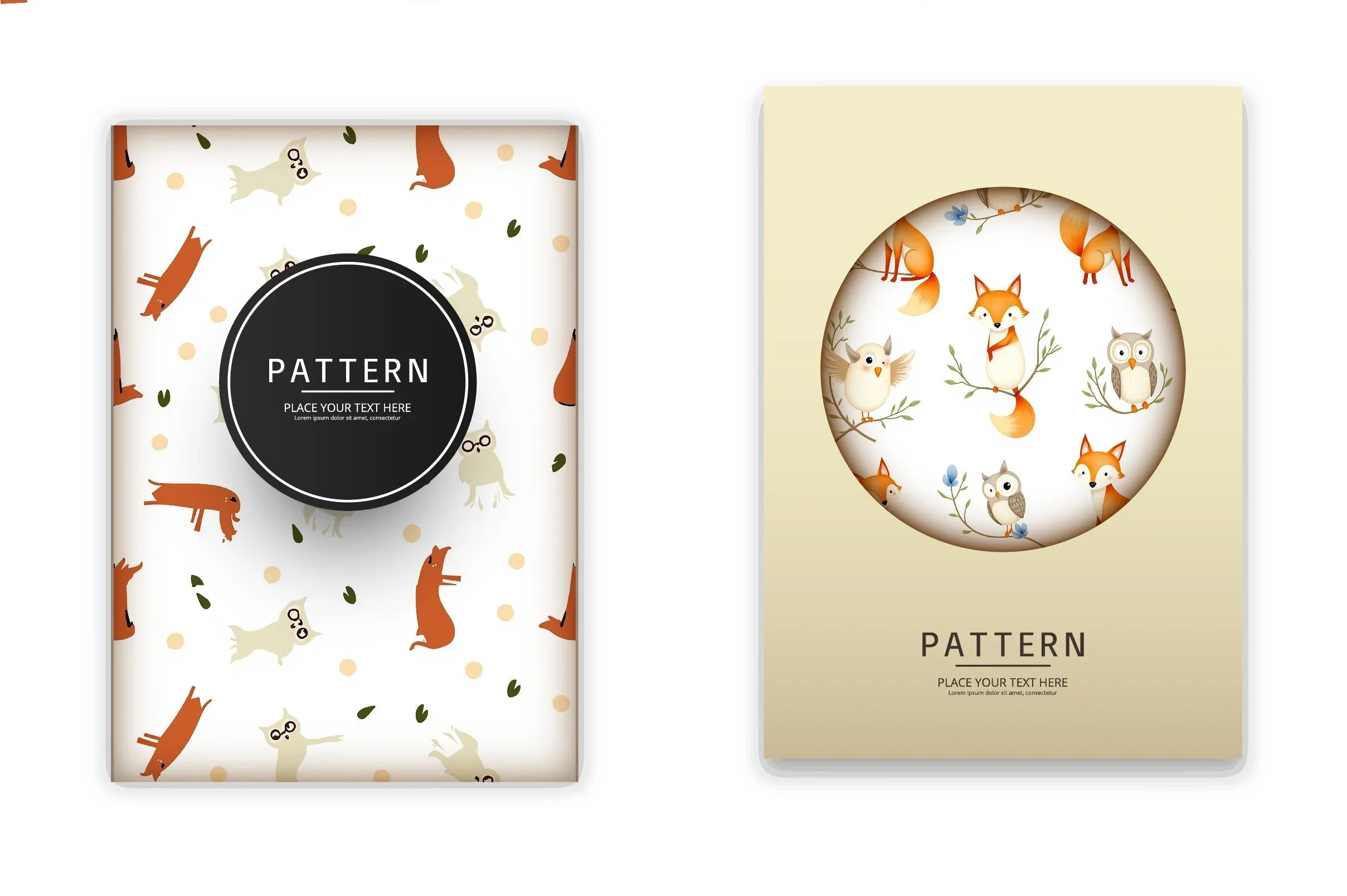 Foxes & Owls Pattern Clipart Bundle - CraftNest - Digital Crafting and Art