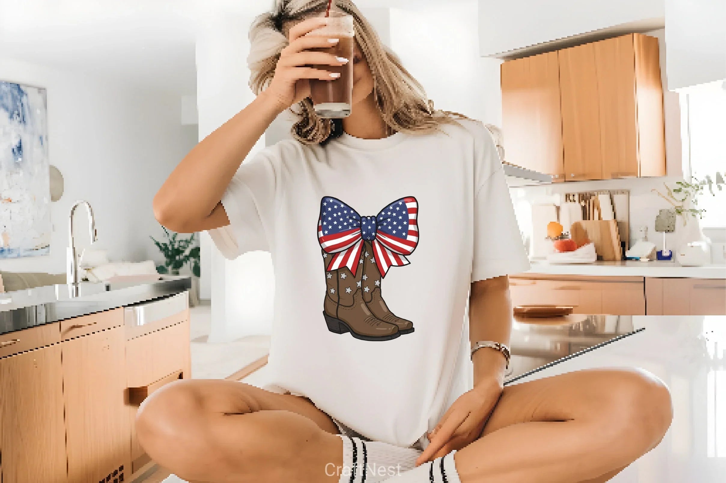 Coquette Cowgirl 4th July Clipart Bundle - CraftNest - Digital Crafting and Art