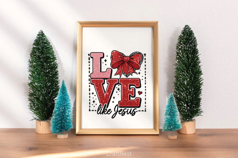 Faux Sequin Valentine Clipart Bundle - CraftNest - Digital Crafting and Art
