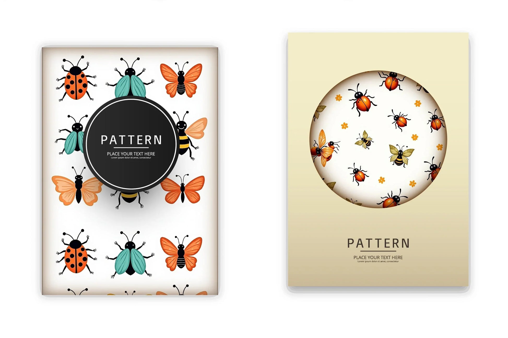 Cheerful Insect Pattern Clipart Bundle - CraftNest - Digital Crafting and Art