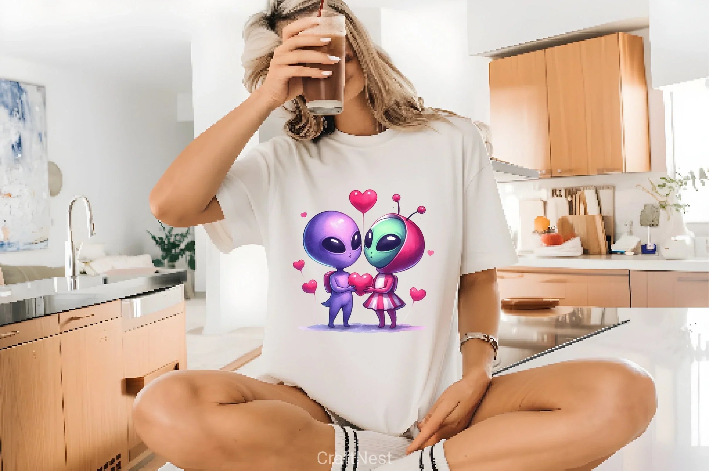 Valentine Aliens Clipart Bundle - CraftNest - Digital Crafting and Art