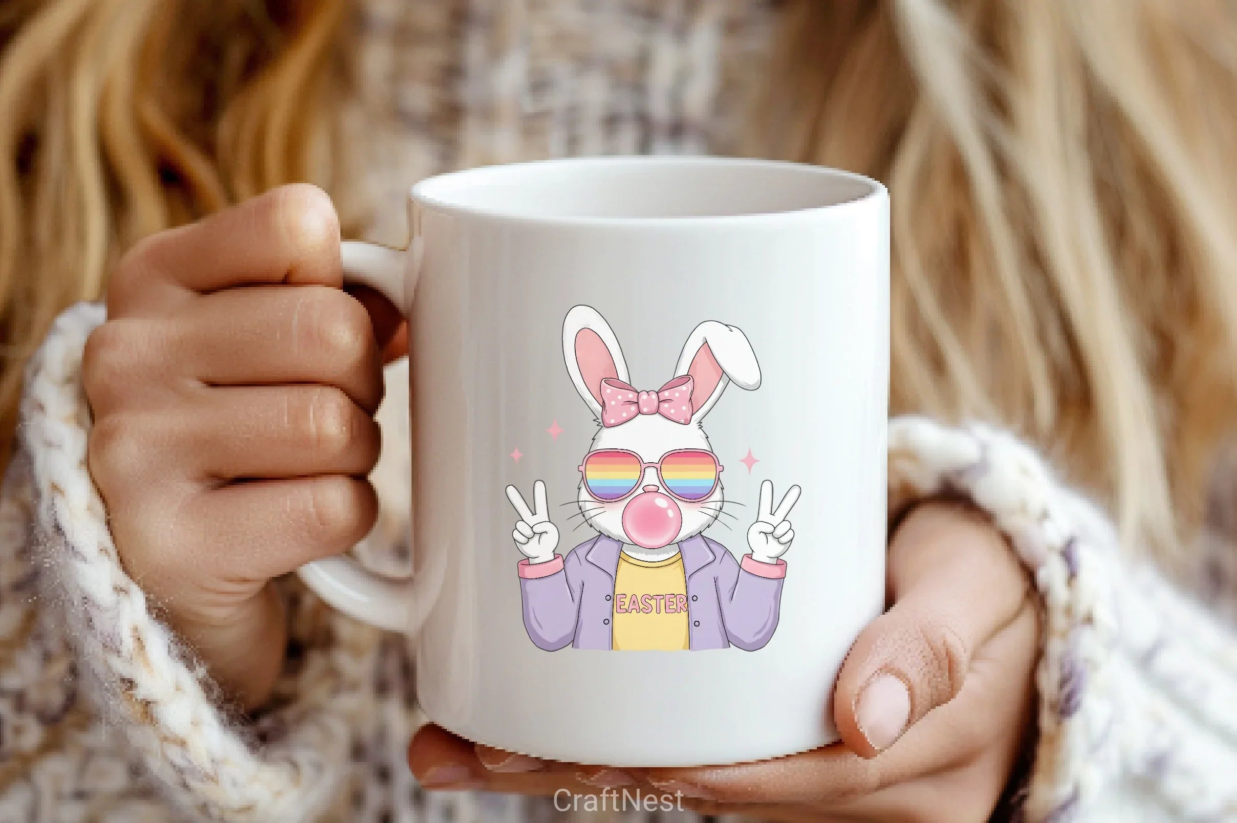 Hipster Easter Bunny Clipart Bundle - CraftNest - Digital Crafting and Art