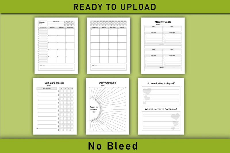 Self Care & Gratitude Planner for Women - Printable Planner - CraftNest - Digital Crafting and Art