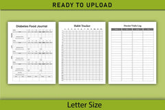 Diabetes Food & Blood Sugar Tracker Planner - CraftNest - Digital Crafting and Art