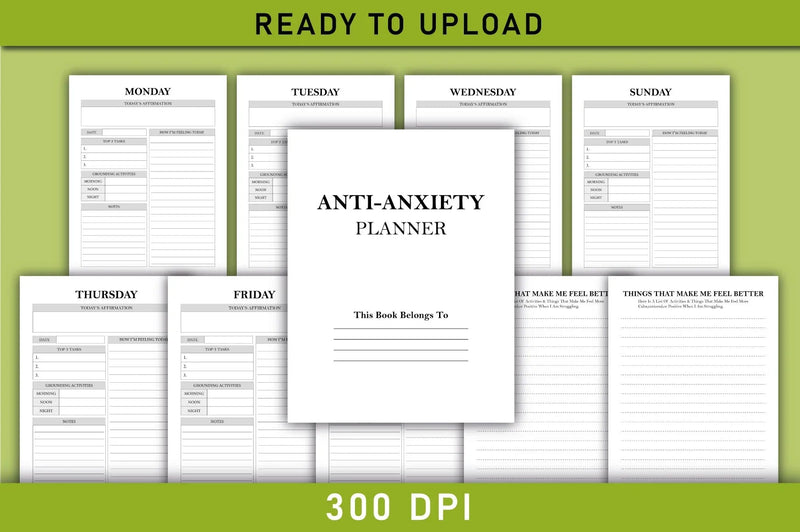 Anti Anxiety Planner - Printable Planner - CraftNest - Digital Crafting and Art