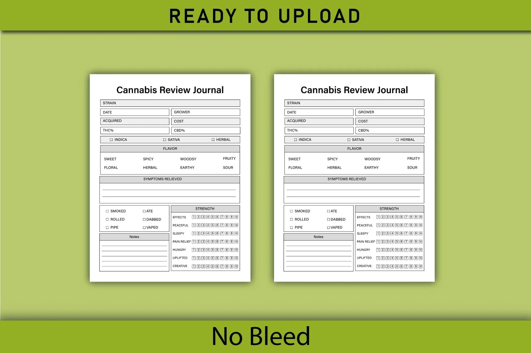 Cannabis Review Planner - CraftNest - Digital Crafting and Art
