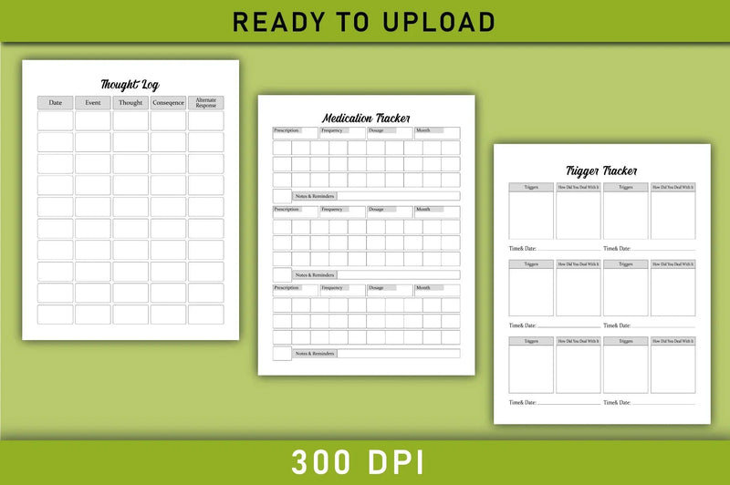 Mental Health Planner Bundle - CraftNest - Digital Crafting and Art