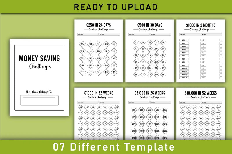 Money Saving Challenges Planner - CraftNest - Digital Crafting and Art