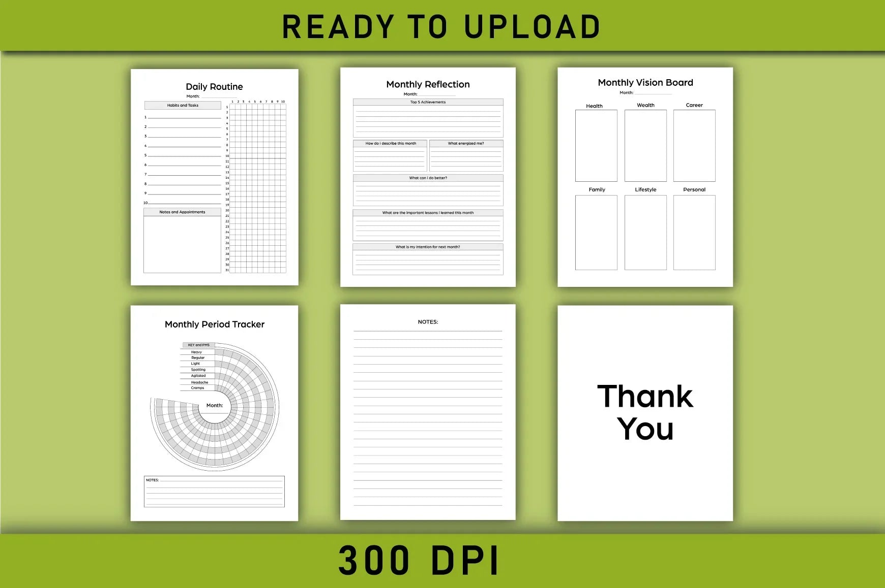 Self Care & Gratitude Planner for Women - Printable Planner - CraftNest - Digital Crafting and Art