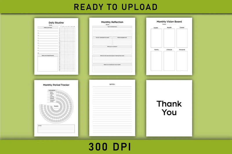 Self Care & Gratitude Planner for Women - Printable Planner - CraftNest - Digital Crafting and Art