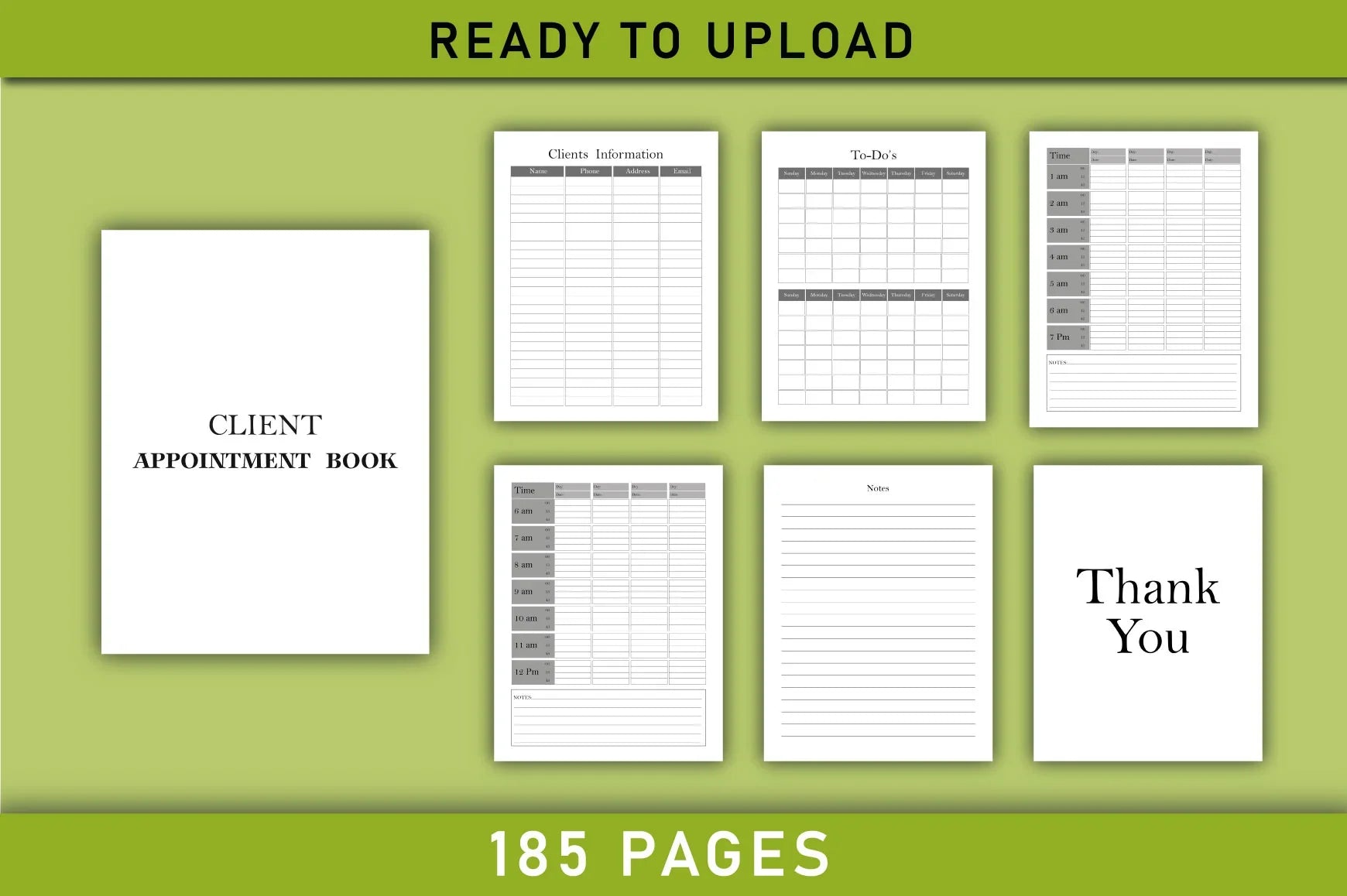 Client Appointment Book Planner  Bundle - CraftNest - Digital Crafting and Art