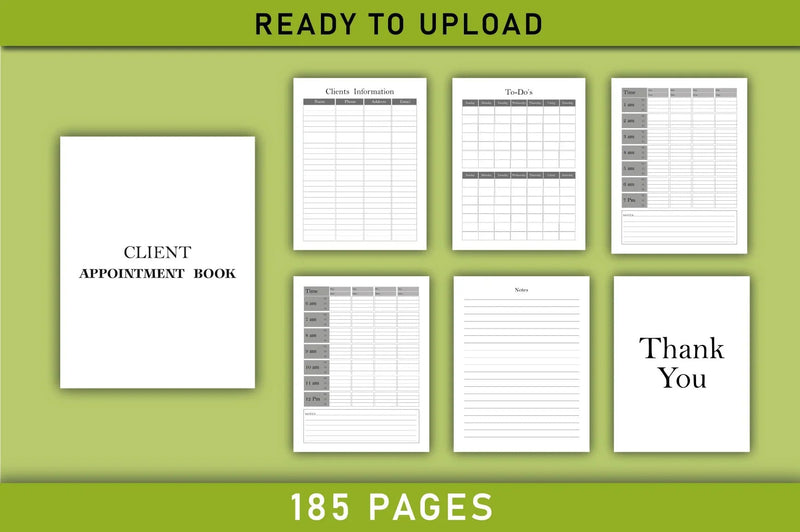 Client Appointment Book Planner  Bundle - CraftNest - Digital Crafting and Art