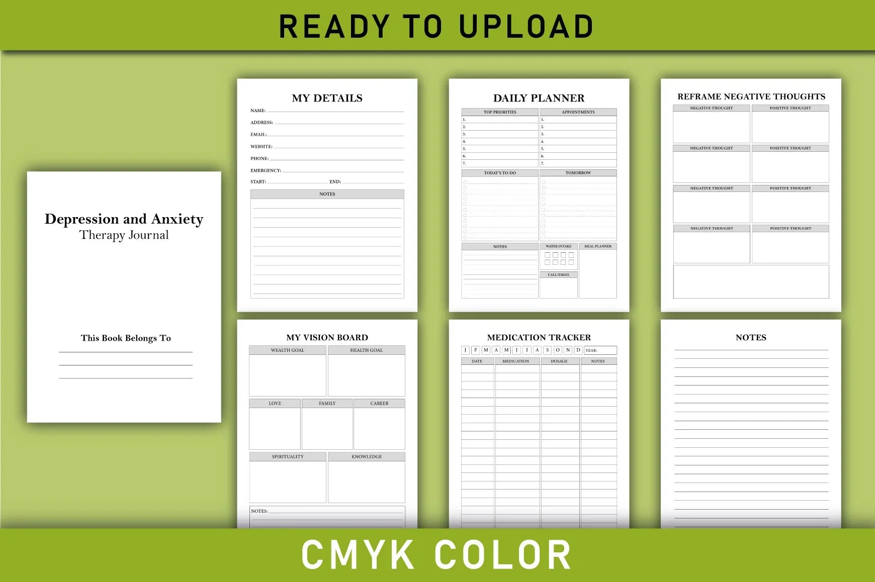 Depression and Anxiety Therapy Planner - CraftNest - Digital Crafting and Art