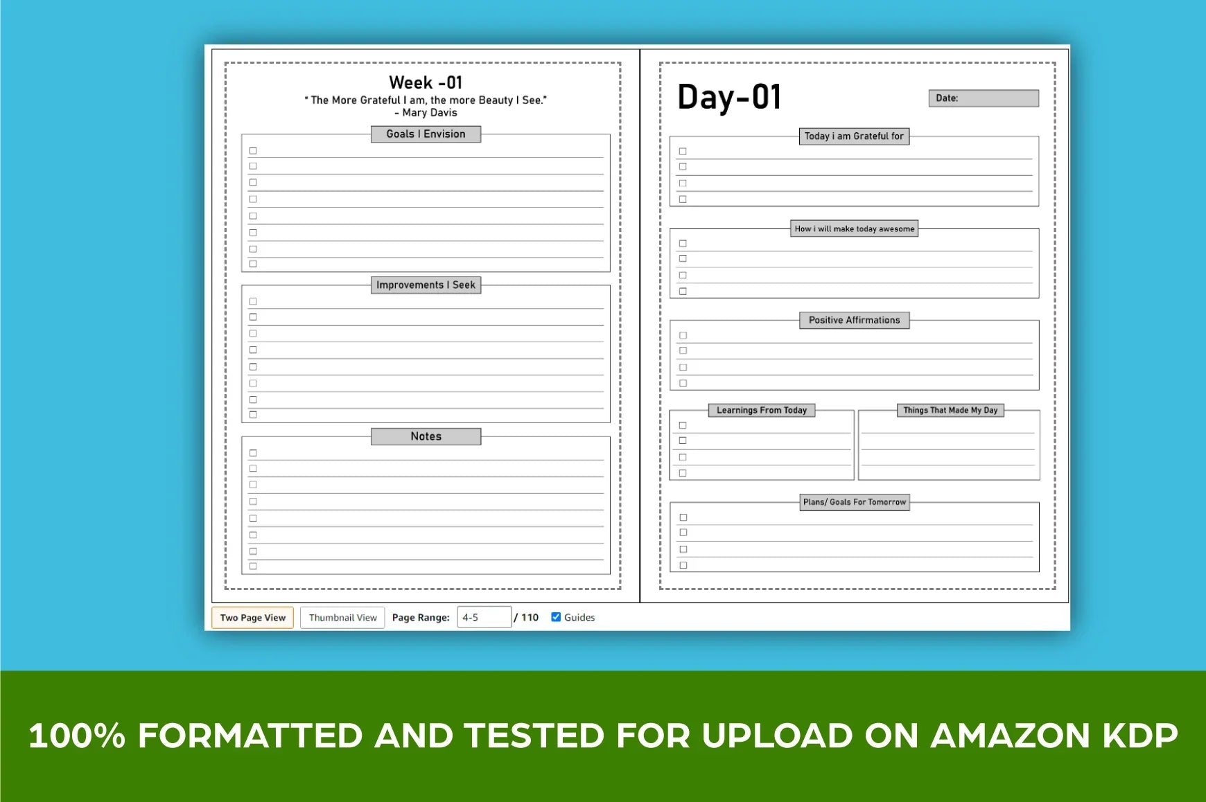 Gratitude Planner Days - Printable Planner Bundle - CraftNest - Digital Crafting and Art