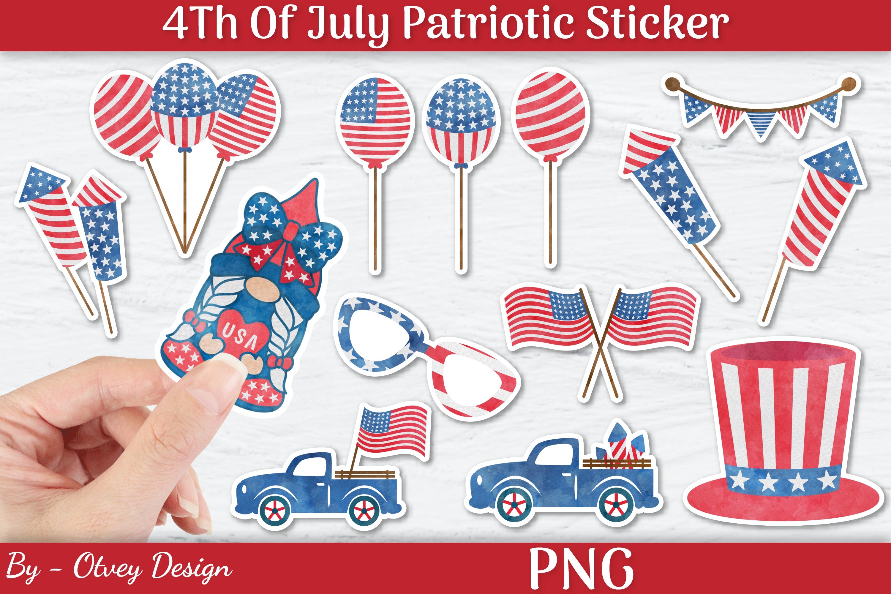 Patriotic Sticker SVG Bundle