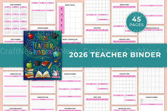 Teacher Lesson Planner Organizer - CraftNest - Digital Crafting and Art