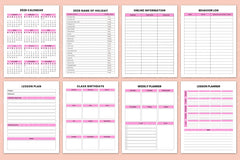Teacher Lesson Planner Organizer - CraftNest - Digital Crafting and Art