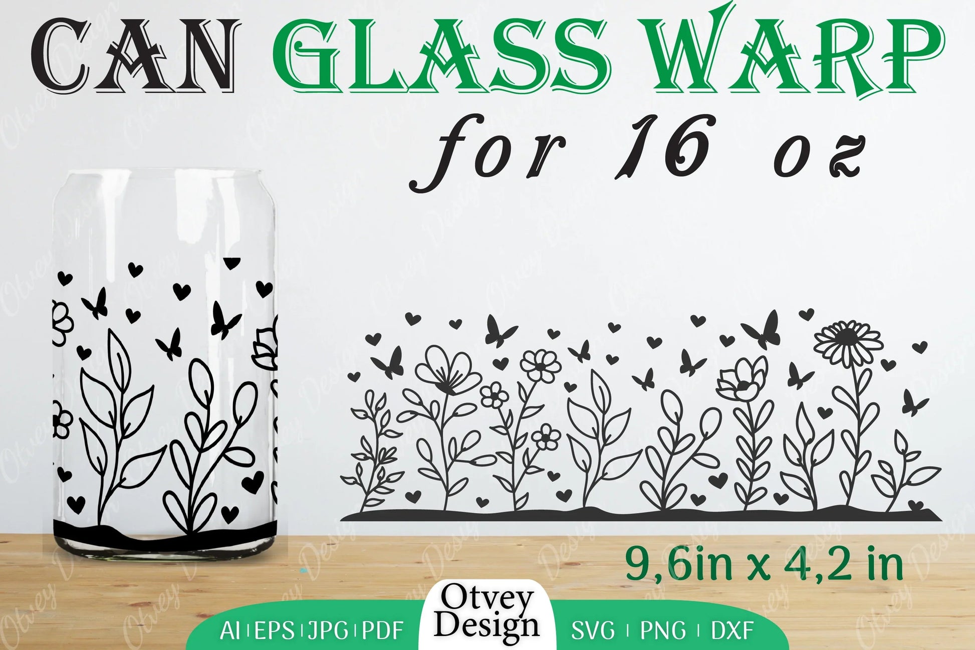 Blooming Wildflowers Can Glass 16 OZ SVG Bundle 2 - CraftNest - Digital Crafting and Art