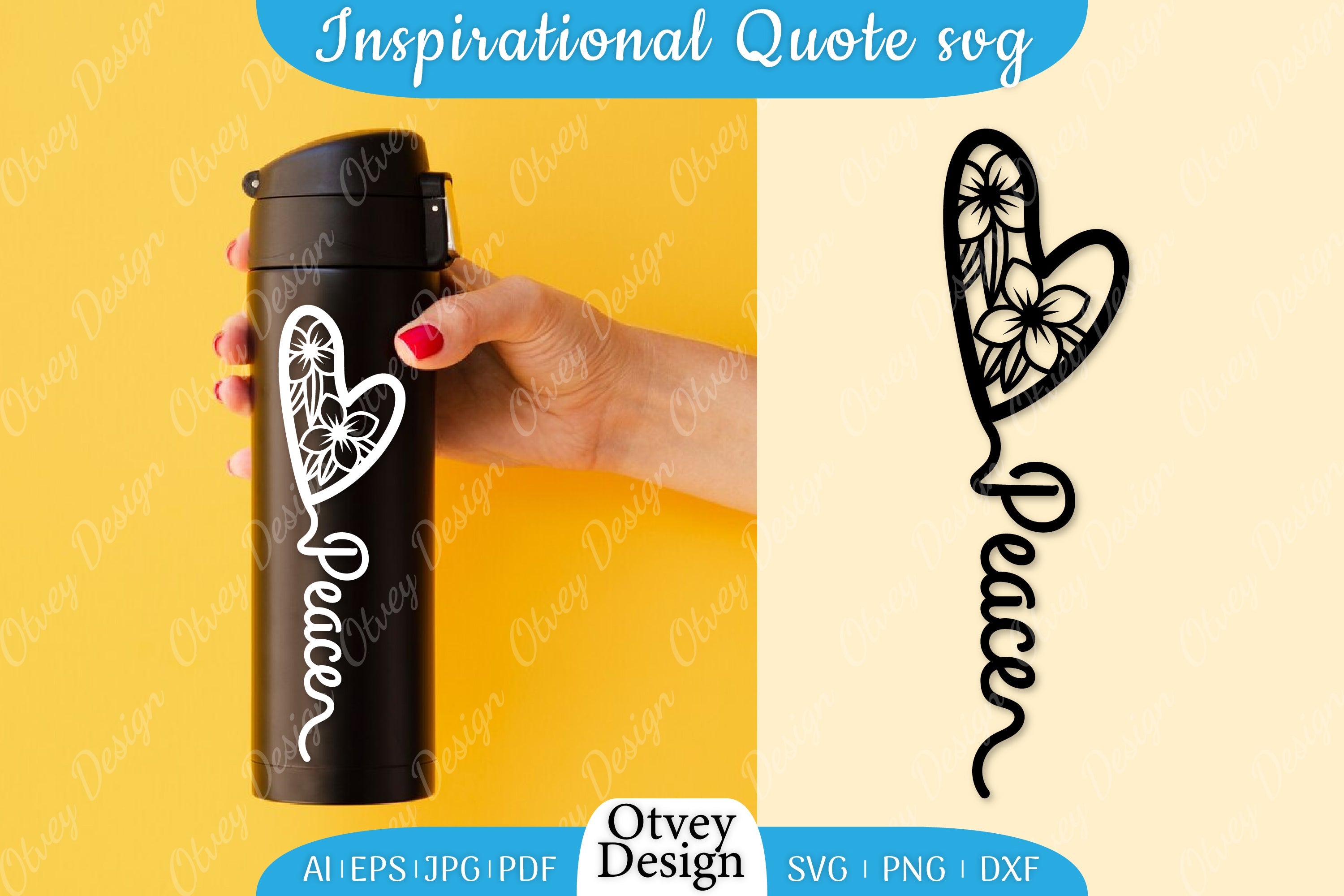 Inspirational Quote & Floral Hearts SVG Bundle 2 - CraftNest - Digital Crafting and Art