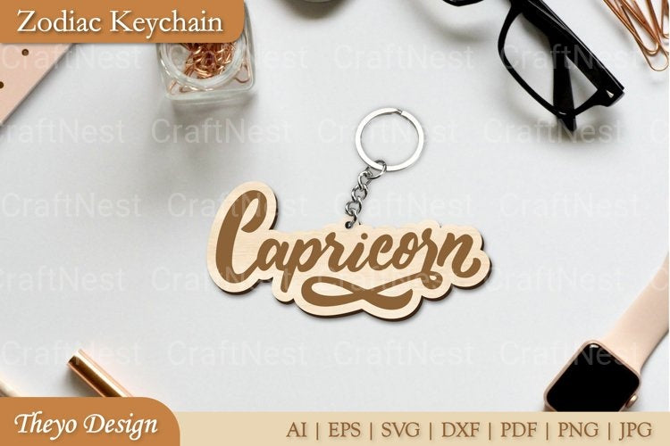 Zodiac Key Chain SVG Bundle