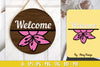Lily Flower Welcome Sign SVG Bundle