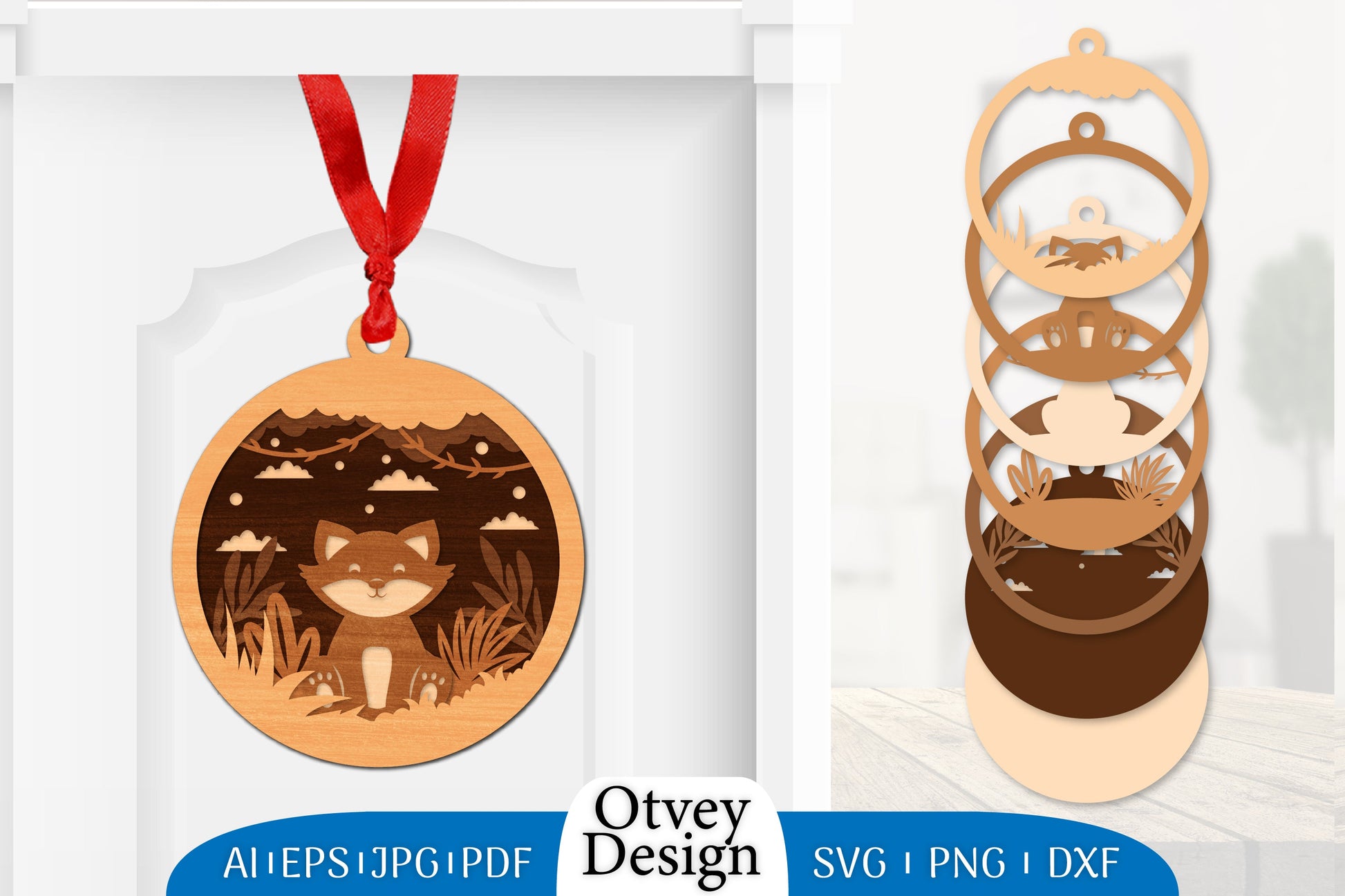 3D Animal Ornament Layered Lasercut SVG Bundle 2 - CraftNest - Digital Crafting and Art