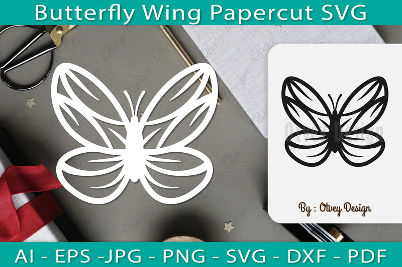 Butterfly Papercut SVG Bundle 2 - CraftNest - Digital Crafting and Art