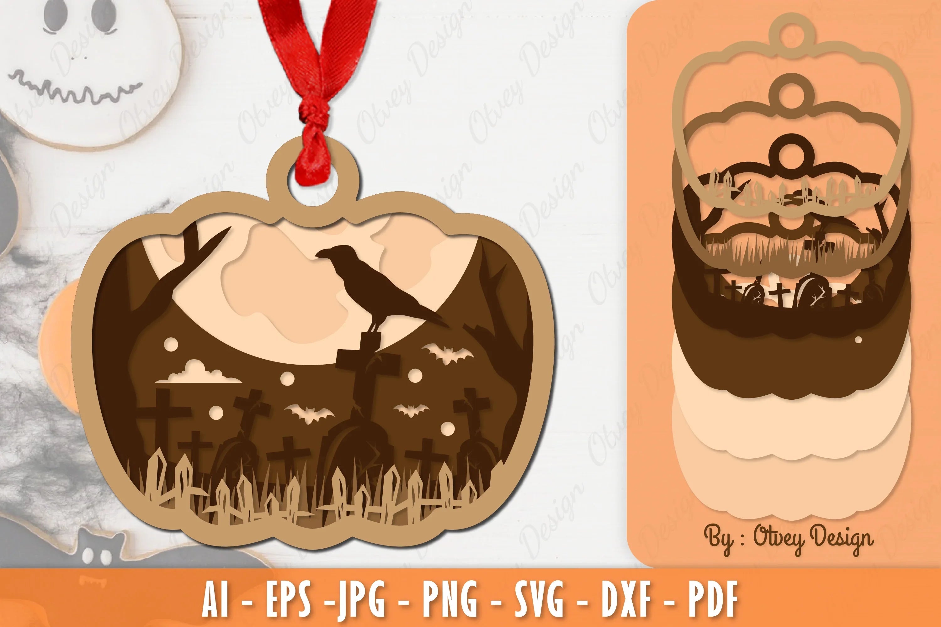Halloween Ornament Lasercut SVG Bundle 2 - CraftNest - Digital Crafting and Art