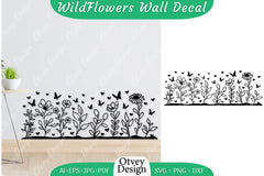 Blooming Wildflowers Wall Decal SVG Bundle 2 - CraftNest - Digital Crafting and Art