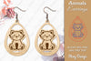 Fox Animal Earrings Lasercut SVG Bundle