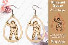 Astronaut Space Keychain Earring SVG Bundle 22 - CraftNest - Digital Crafting and Art