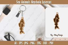Keychain Sea Animals Laser Cut SVG Bundle 2 - CraftNest - Digital Crafting and Art