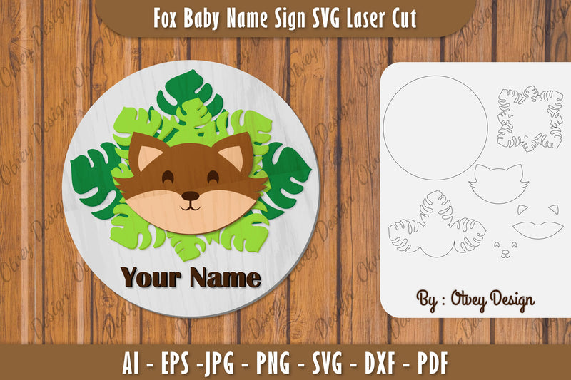 Baby Name Sign SVG Laser Cut Bundle 2 - CraftNest - Digital Crafting and Art
