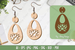 Flower Earrings Laser Cut SVG Bundle 42 - CraftNest - Digital Crafting and Art