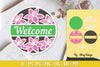 Lily Flower Welcome Sign Layered Lasercut SVG Bundle