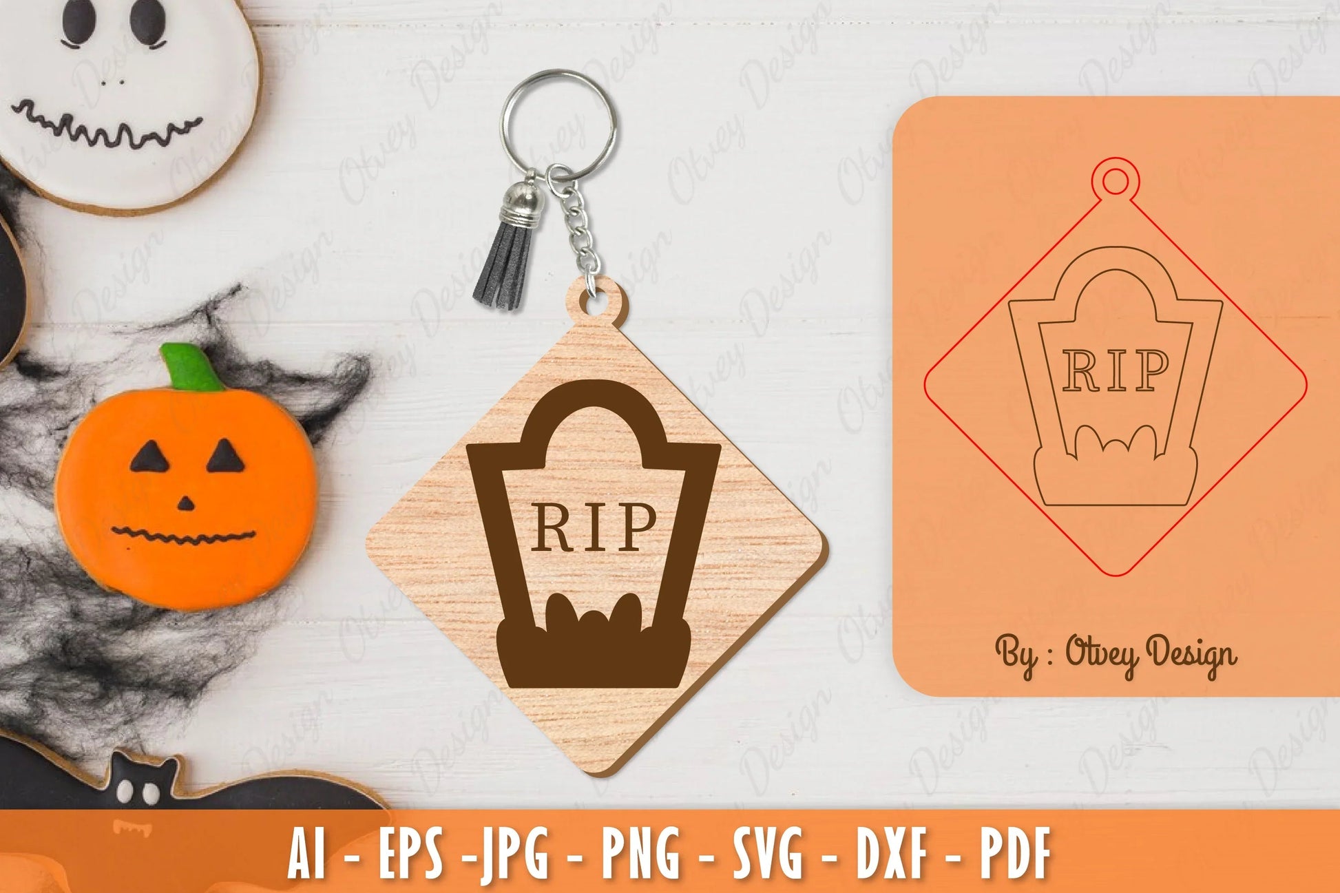 Halloween Keychain Laser Cut SVG Bundle 35 - CraftNest - Digital Crafting and Art
